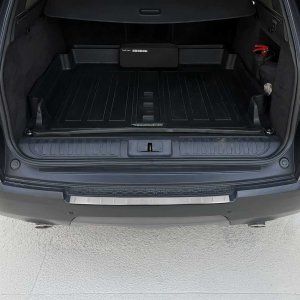 Land Rover Range Rover Sport Rear Bumper Sill Cover - Omac - Brushed Silver - 2014-2022